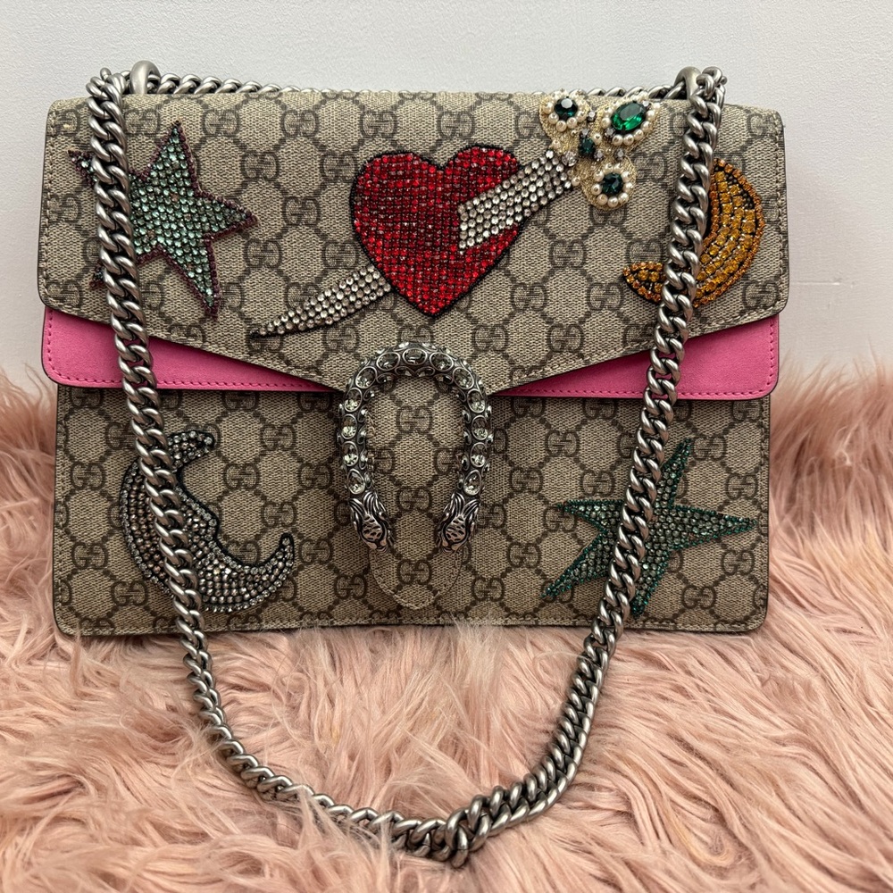 Authentic Gucci Dionysus Shoulder Bag with Embellishments with COA